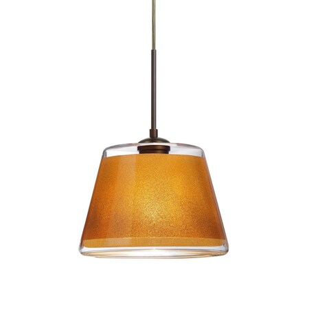 Besa Lighting Besa Pendant For Multiport Canopy Pica 9 Bronze Gold Sand 1x9W LED J-PIC9GD-LED-BR